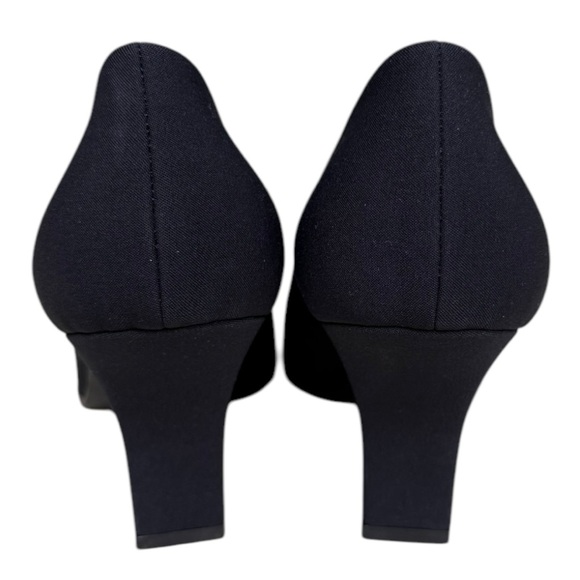 Prada Black Neoprene Square Toe Pumps Heels, Size 37 - Picture 6 of 14